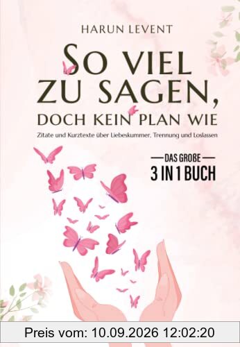 So viel zu sagen, doch kein Plan wie - Das große 3 in 1 Buch: Zitate und Kurztexte über Liebeskummer, Trennung und Loslassen