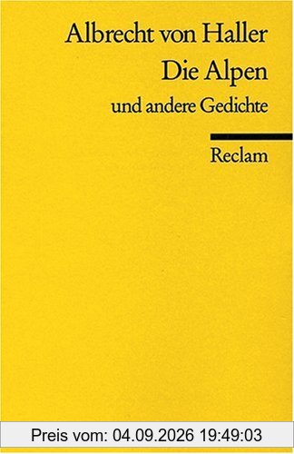 Die Alpen u. a. Gedichte