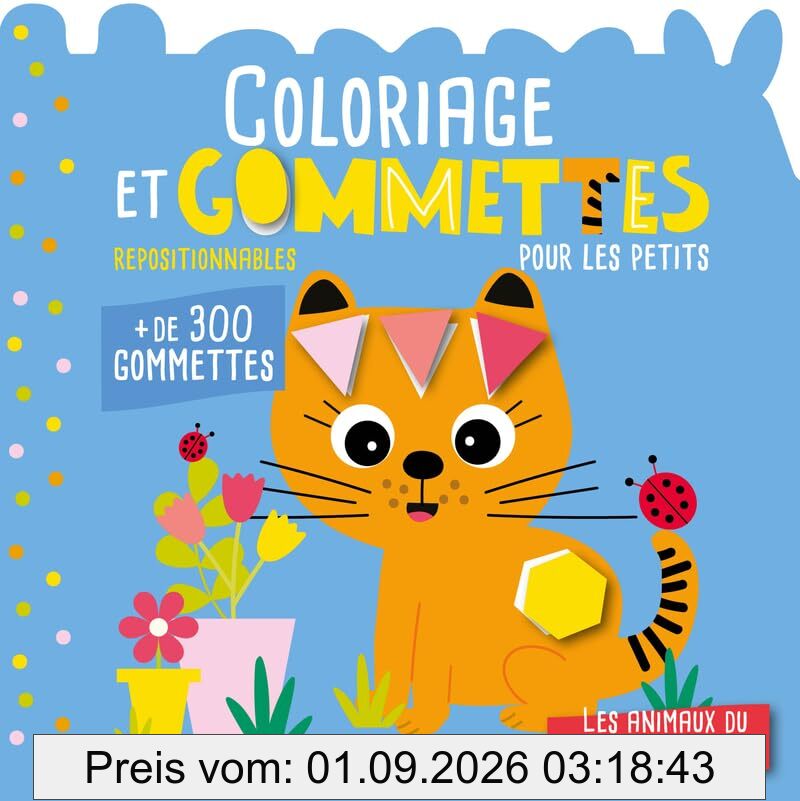 Mon P'tit Hemma : Coloriage et gommettes pour les petits : Les animaux du jardin - + de 300 gommettes repositionnables