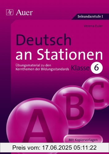 Binding : Broschiert, Edition : 3. Auflage., Label : Auer Gmbh, Publisher : Auer Gmbh, medium : Broschiert, numberOfPages : 72, publicationDate : 2011-10-11, authors : Verena Euler, languages : german, ISBN : 3403062430