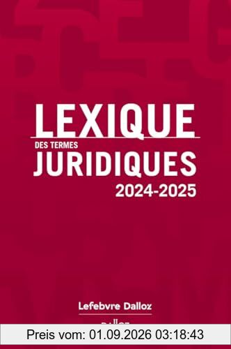 Lexique des termes juridiques : 2024-2025
