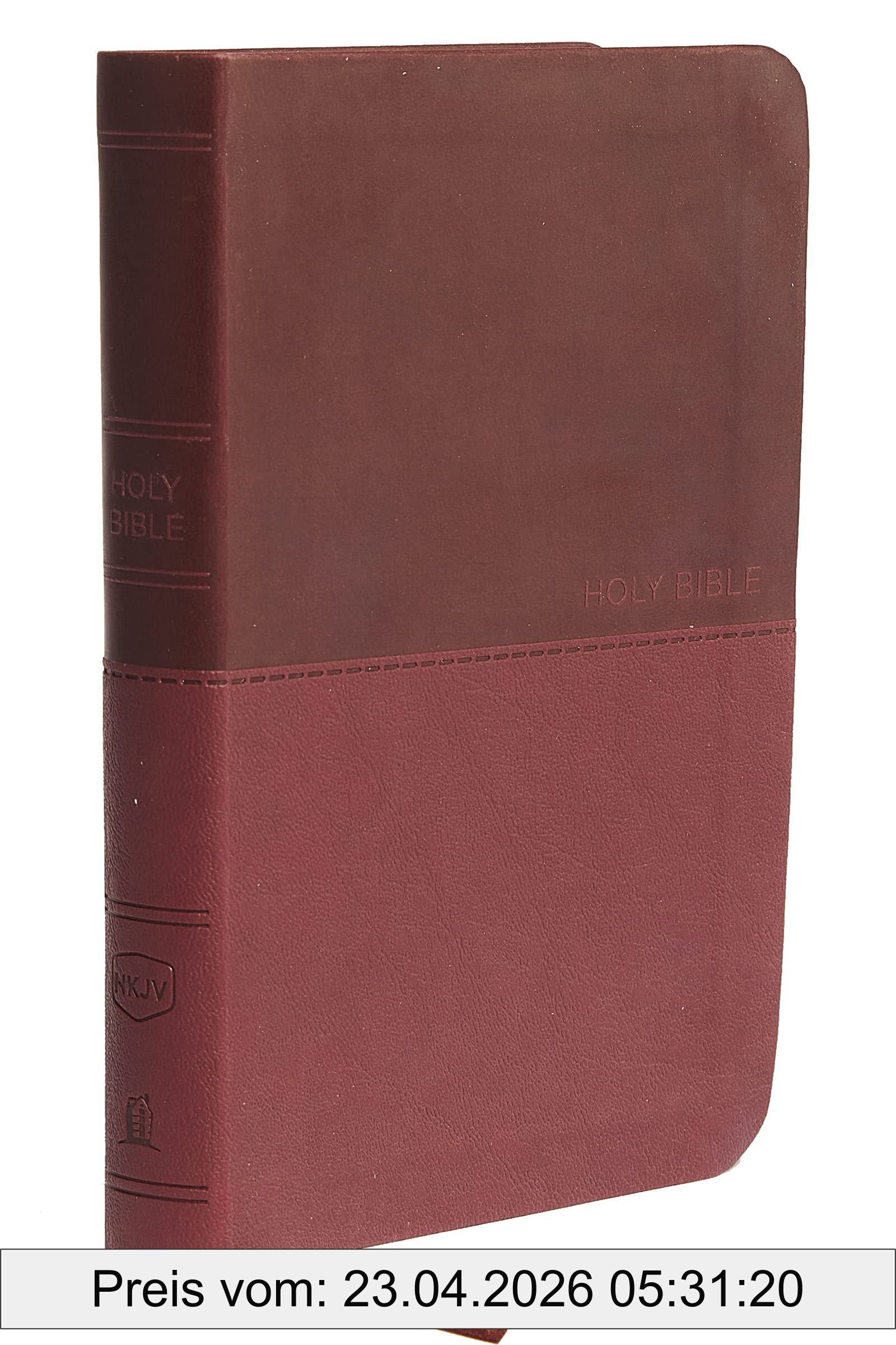 Thomas Nelson Nkjv, Thinline Bible, Compact, Leathersoft, Burgundy, Red Letter, Comfort Print, Holy Bible, New King James Version