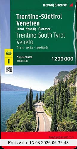 Trentino-Südtirol - Venetien, Straßen- Und Freizeitkarte 1, 200.000, Freytag & Berndt, Trient - Venedig - Gardasee (freytag & Berndt Auto +