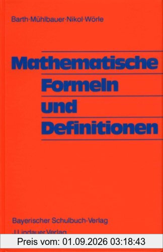 Mathematische Formeln und Definitionen
