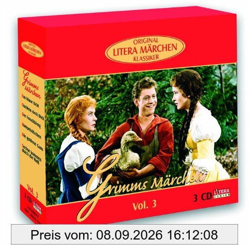 Grimms Märchen Vol. 3: Hörspiel: Das blaue Licht. Tischlein deck dich. Der Froschkönig. Rumpelstilzchen. Der gestiefelte Kater. Die goldene Gans. Sechse kommen durch die Welt