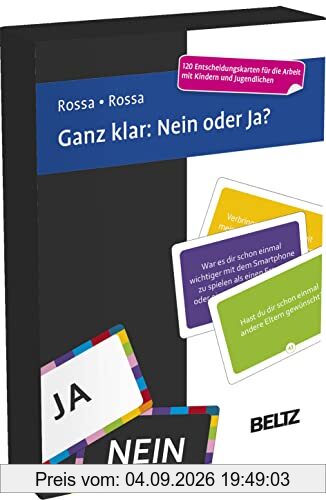 Ganz klar: Nein oder Ja?: 120 Entscheidungskarten. Kartenset für die psychotherapeutische und pädagogische Arbeit mit Kindern und Jugendlichen. Mit ... 5,9 x 9,2 cm (Beltz Therapiekarten)
