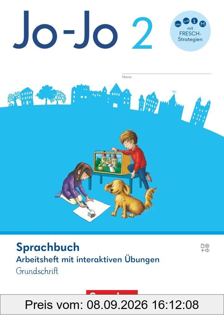Jo-Jo Sprachbuch 2. Schuljahr - Allgemeine Ausgabe 2024 - Arbeitsheft mit interaktiven Übungen in Grundschrift