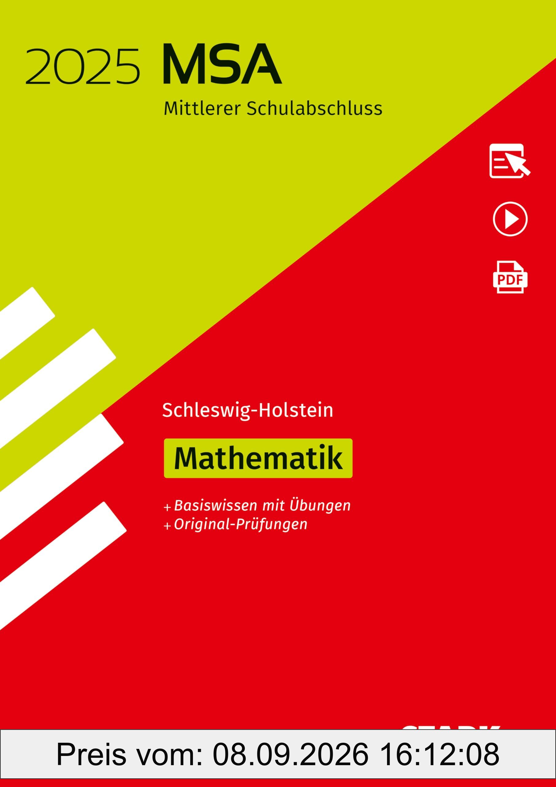 STARK Original-Prüfungen und Training MSA 2025 - Mathematik - Schleswig-Holstein
