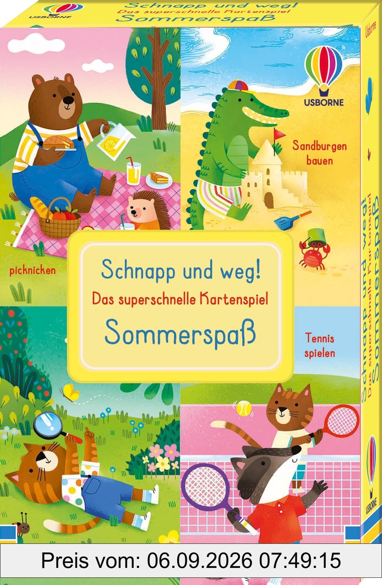 Schnapp und weg! Das superschnelle Kartenspiel: Sommerspaß: Kartenspiel-Set mit sommerlichen Beschäftigungen – trainiert das Reaktionsvermögen – ab 3 Jahren