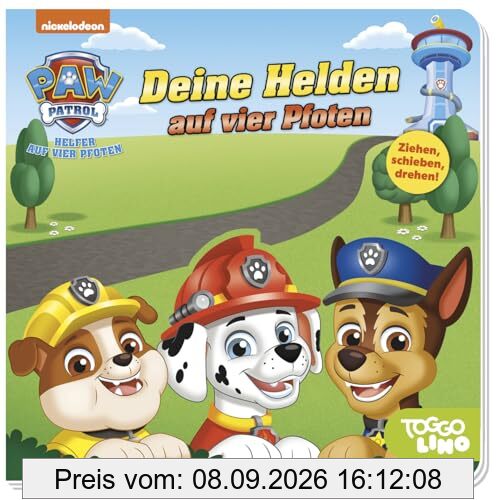 PAW Patrol: Deine Helden auf vier Pfoten: Pappbilderbuch mit Schiebern, Stanzen und Drehelementen