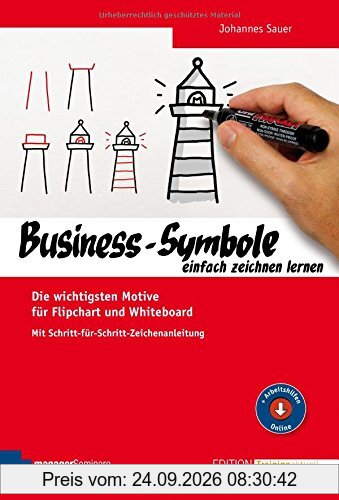 Business-Symbole einfach zeichnen lernen. Die wichtigsten Motive für Flipchart und Whiteboard. Mit Schritt-für-Schritt-Zeichenanleitung