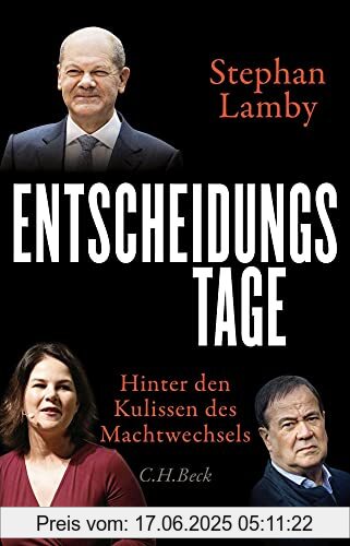 Binding : Gebundene Ausgabe, Edition : 1, Label : C.H.Beck, Publisher : C.H.Beck, medium : Gebundene Ausgabe, numberOfPages : 281, publicationDate : 2021-10-25, releaseDate : 2021-10-25, authors : Stephan Lamby, ISBN : 3406774334