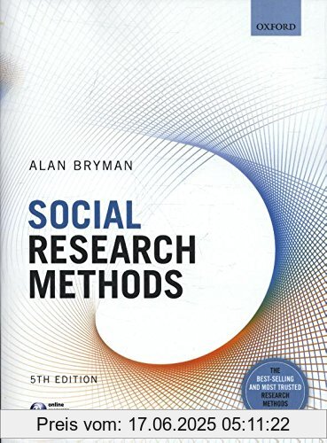 Binding : Taschenbuch, Edition : 5th Edition., Label : Oxford University Press, Publisher : Oxford University Press, PackageQuantity : 1, medium : Taschenbuch, numberOfPages : 784, publicationDate : 2015-12-03, authors : Alan Bryman, languages : english, ISBN : 0199689458