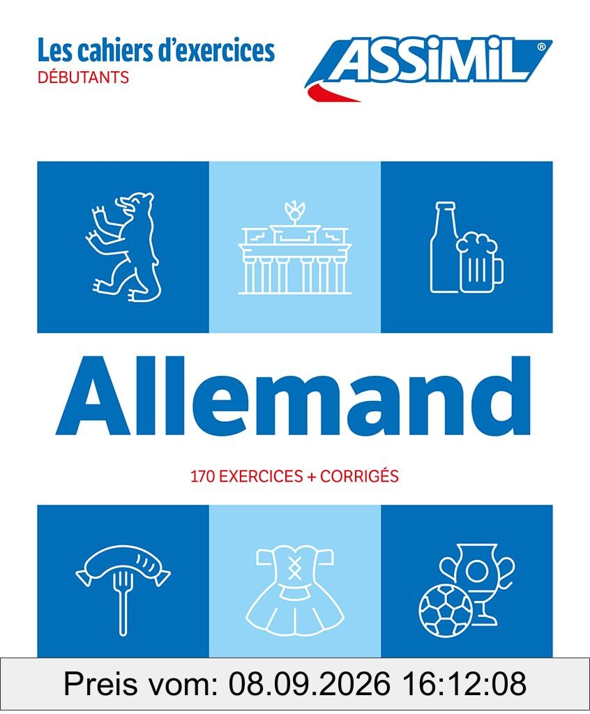 Allemand : débutants : 170 exercices + corrigés