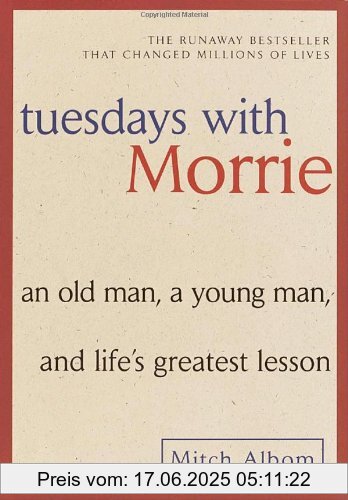 Binding : Taschenbuch, Edition : 10 Anv Rep, Label : Broadway Books, Publisher : Broadway Books, NumberOfItems : 1, PackageQuantity : 1, medium : Taschenbuch, numberOfPages : 224, publicationDate : 2002-10-08, releaseDate : 2002-10-08, authors : Mitch Albom, languages : english, ISBN : 076790592X