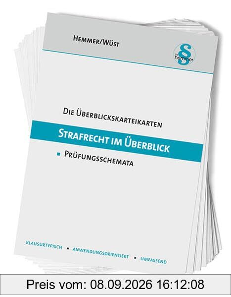 33200 - ÜK Strafrecht im Überblick: Prüfungsschemata (Karteikarten - Strafrecht)