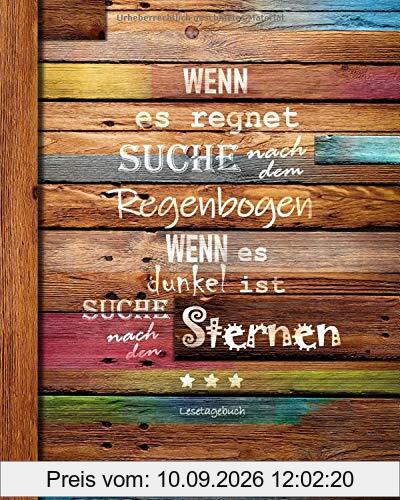 Lesetagebuch: Geschenke für Leseratten (Tagebuch für Buchliebhaber & Leser, Taschenbuch, etwas kleiner als A4, mit Inhalt & 100 Seiten) Holz Sortiment