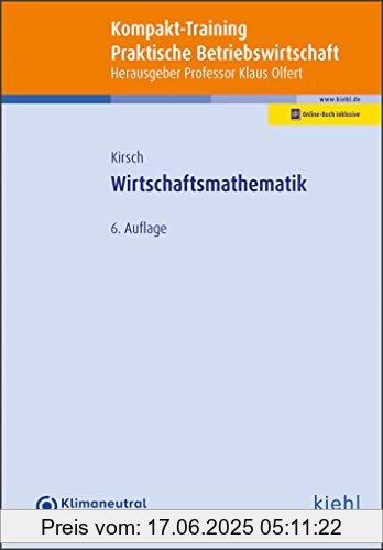 Binding : Taschenbuch, Edition : 6., aktualisierte Auflage. Online-Version inklusive., Label : NWB Verlag, Publisher : NWB Verlag, medium : Taschenbuch, numberOfPages : 354, publicationDate : 2023-08-22, authors : Siegfried Kirsch, ISBN : 3470545065