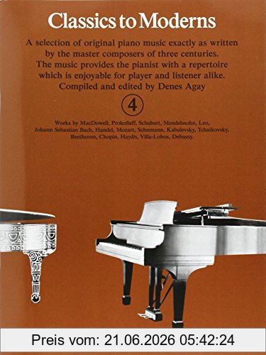 unbekannt Classics To Moderns, For Piano