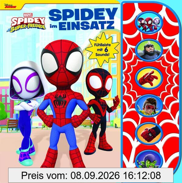 Marvel Spidey und seine Super-Freunde - Spidey im Einsatz - Soundbuch mit Fühlleiste und 6 Geräuschen für Kinder ab 3 Jahren