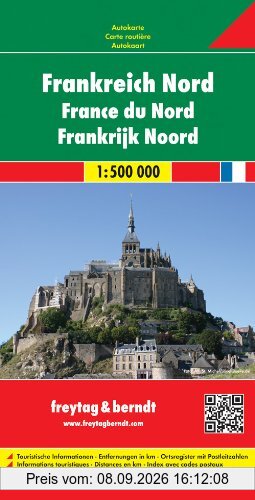 Freytag Berndt Autokarten, Frankreich Nord - Maßstab 1:500.000