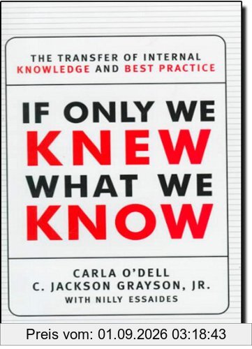 If Only We Knew What We Know: The Transfer of Internal Knowledge and Best Practice