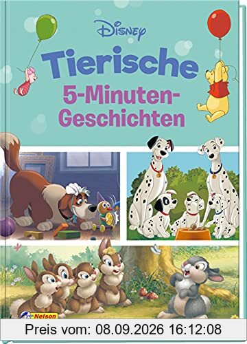 Disney: Tierische 5-Minuten-Geschichten: Zum Vorlesen | 4 neue Vorlesegeschichten für Kinder ab 3 Jahren (Disney Klassiker)