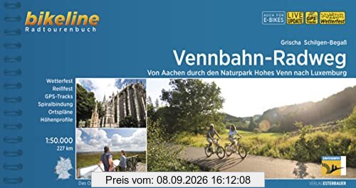Vennbahn-Radweg: Von Aachen durch den Naturpark Hohes Venn nach Luxemburg, 1:50.000, 227 km (Bikeline Radtourenbücher)