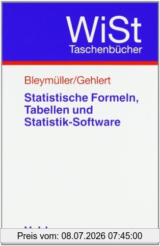 Josef Bleymüller Statistische Formeln, Tabellen Und Statistik-Software