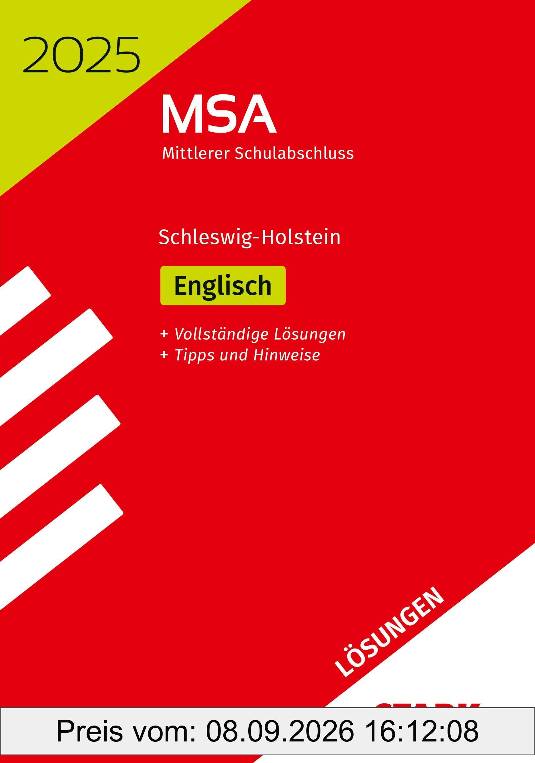 STARK Lösungen zu Original-Prüfungen und Training MSA 2025 - Englisch - Schleswig-Holstein