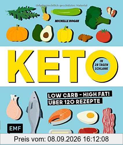 Keto – In 28 Tagen schlank: Low Carb High Fat! Über 120 Rezepte