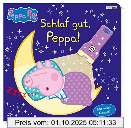 Peppa Pig: Schlaf gut, Peppa!: Pappbilderbuch mit Klappen und Taschenlampe