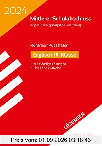 STARK Lösungen zu Original-Prüfungen und Training - Mittlerer Schulabschluss 2024 - Englisch - NRW (STARK-Verlag - Abschlussprüfungen)