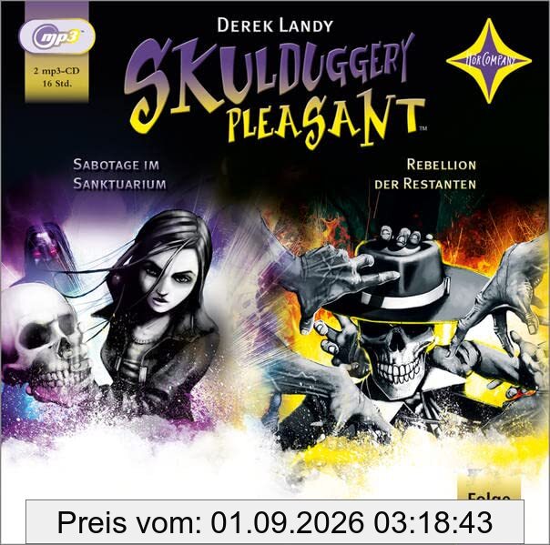 Skulduggery Pleasant - Folge 4+5: Sabotage im Sanktuarium + Rebellion der Restanten. Gelesen von Rainer Strecker, 2 MP3-CDs, 960 Min. (Skulduggery Pleasant, 4+5)