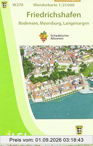 Friedrichshafen - Bodensee, Meersburg, Langenargen: Wanderkarte 1:25.000 (Karte des Schwäbischen Albvereins)