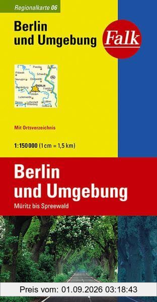 Falk Regionalkarte 06. Berlin und Umgebung. 1 : 150 000