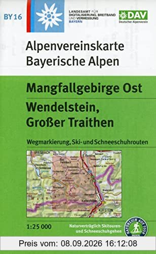 Mangfallgebirge Ost, Wendelstein, Großer Traithen: Wegmarkierung, Ski- und Schneeschuhrouten (Alpenvereinskarten)