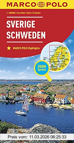 Collectif Marco Polo Länderkarte Schweden 1, 800 000 (Marco Polo Länderkarten)