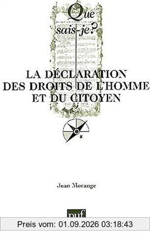 La Déclaration des droits de l'homme et du citoyen : 26 août 1789