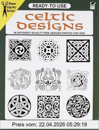 Mallory Pearce Ready-To-Use Celtic Designs, 96 Different Royalty-Free Designs Printed One Side, 96 Different Copyright-Free Designs Printed One Side (Dover Clip
