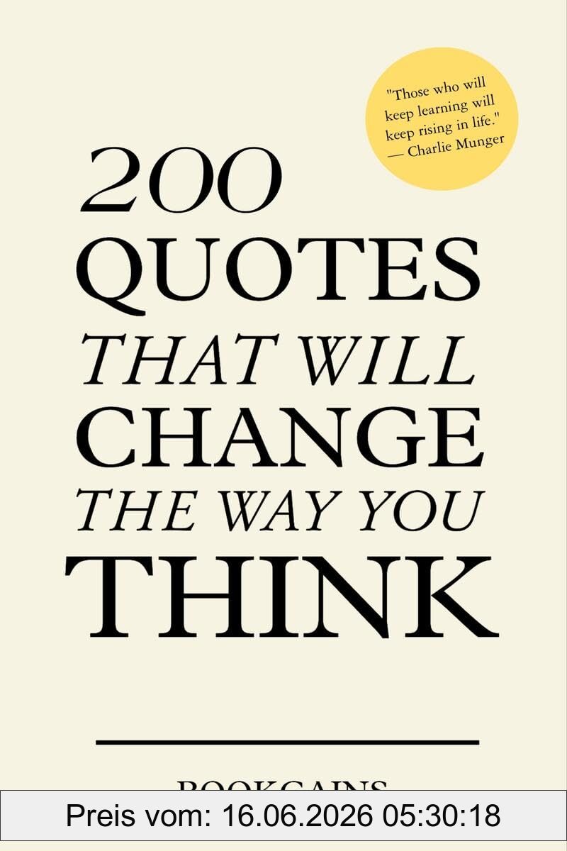 Book Gains 200 Quotes That Will Change The Way You Think