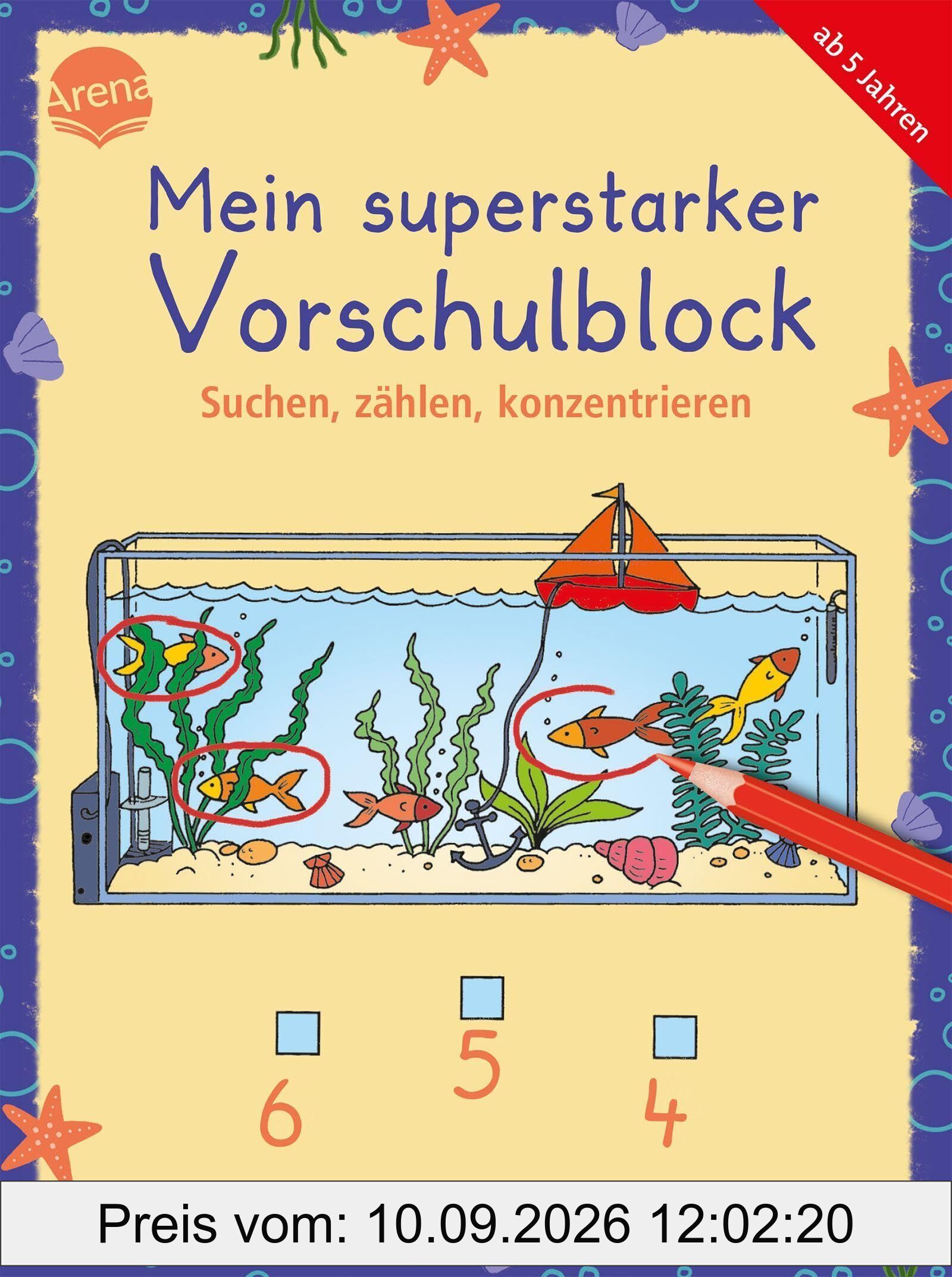 Mein superstarker Vorschulblock. Suchen, zählen, konzentrieren