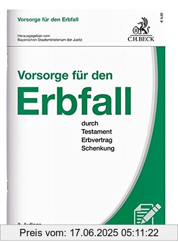 Binding : Taschenbuch, Edition : 8, Label : C.H.Beck, Publisher : C.H.Beck, medium : Taschenbuch, numberOfPages : 48, publicationDate : 2017-02-23, publishers : Bayerischen Staatsministerium der Justiz, languages : german, ISBN : 3406709753
