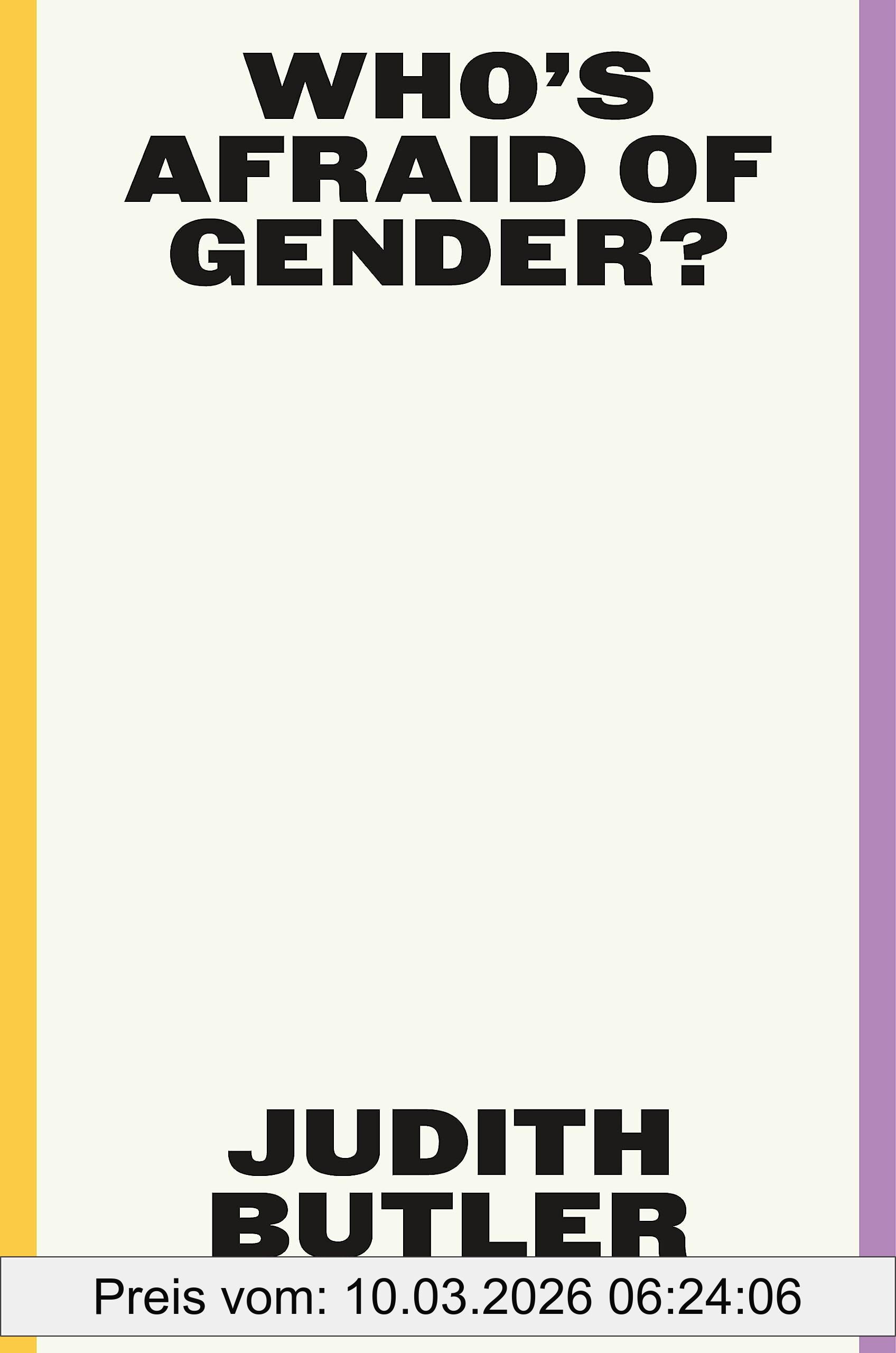 Judith Butler Who's Afraid Of Gender?