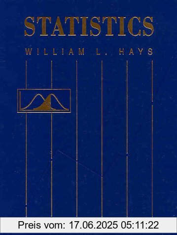 Binding : Gebundene Ausgabe, Edition : 5 Rev ed., Label : Cengage Learning, Inc, Publisher : Cengage Learning, Inc, NumberOfItems : 1, PackageQuantity : 1, medium : Gebundene Ausgabe, numberOfPages : 1116, publicationDate : 1994-01-01, authors : Hays, William L., languages : english, ISBN : 0030744679
