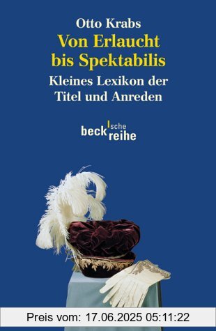 Binding : Taschenbuch, Edition : 2, Label : C.H.Beck, Publisher : C.H.Beck, medium : Taschenbuch, numberOfPages : 167, publicationDate : 2004-07-07, authors : Otto Krabs, languages : german, ISBN : 3406476260
