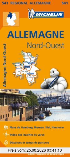 Allemagne N - O / N - W Duitsland 11541 Carte ' Regional ' Michelin Kaart