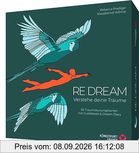 RE:DREAM: Verstehe deine Träume - 65 Traumdeutungskarten mit Guidebook & Dream Diary (Träume deuten, Träume und sich selbst verstehen, Traumtagebuch Deutsch)