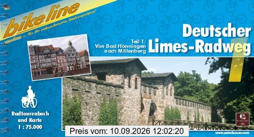 Bikeline Radtourenbuch Deutscher Limes-Radweg 1. Teil 1: Von Bad Hönningen nach Miltenberg