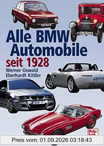 Alle BMW Automobile seit 1928